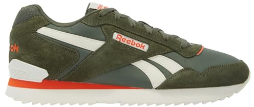 Reebok Unisex Glide Ripple Clip Trainers, Breakaway Green Chalk Pump Orange, 10 UK