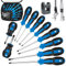 Magnetic Screwdriver Set 10PC,5 Phillips and 5 Flat Head Precision Screwdriver,Professional Cushion Grip and Non-Slip for Repair Home Improvement Craft