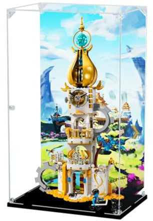 Figuren-Displaybox für LE-GO für 71477 The Sand-Mann's Tower, Acryl, staubdicht, transparent, benutzerdefinierte Vitrine (kein Modell) (Hintergrund)