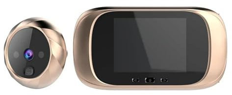 2,8 tums LCD-färgskärm Digital dörrklocka öga dörrklocka elektronisk titthål dörr kamera viewer dörrklocka för hemsäkerhet,Gold set