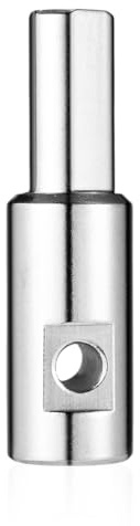 Ice Auger Drill Bit Adapter, Stainless Steel Ice Auger Drill Attachment Fit for 1/2 inch/ 1.27 cm & 1/4 inch/0.64 cm Holes Winter Fishing Tool Compatible with Strikemaster, Eskimo, etc