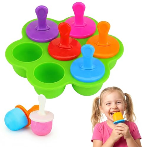 Mini Stampo in Silicone, Stampi in Silicone per Gelati, Stampi per Ghiaccioli in Silicone, Stampi per Ghiaccioli, Privo di BPA, Riutilizzabili, per Mousse, Torta, Alimenti per Bambini Contenitore