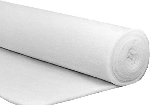 Fibra anallegrica Vaddering Vit Polyestervadd, 300 g/m Hög kvalitet Resinfiber Kompakt för Soffor - Volym Vadd Quiltning Polyester Bomullstyg (Storlek 100 x 150 h. 2 cm)
