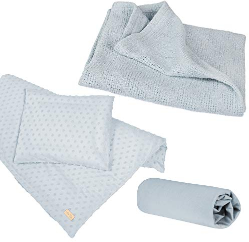 roba 228S04T3 - Set de regalo de jersey orgánico para dormir, tamaño pequeño, color azul