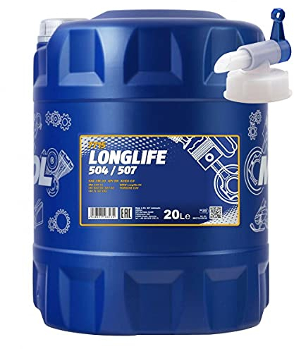MANNOL 20L 7715 LONGLIFE 504/507 Spezialmotoröl Motoröl API SN ACEA C3 inkl Hahn