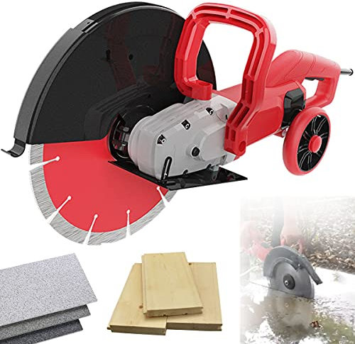 RCBDBSM Maquina Rozadora Pared, Fresadora de 6800W Rozadora Eléctrica, Profundidad Máxima 130 mm, Máquina Ranuradora para Ladrillo Granito Mármol Hormigón, Extracción de Polvo