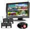 Podofo 4*Rückfahrkamera Kabellos mit Monitor 10.1 Zoll IP69 Nachtsicht Weitwinkel,AHD IPS Monitor Rückfahrkameras Funk für Auto Wohnmobil/Wohnwagen/LKW,4-geteilter Bildschirm,Loop-Video,Bild zoomen