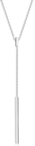 Materia av Matthias Wagner Y-kedja silver 925 dam – justerbart halsband längd 41–46 cm CO-2, Sterlingsilver