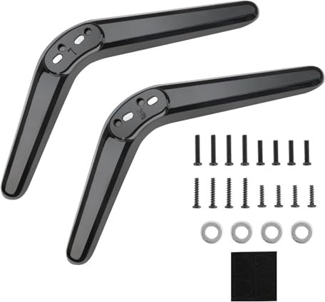 Pieds de Piédestal de Base TV,Compatible avec TCL，Support TV Universel pour Téléviseurs LED/LCD de 32 à 55 Pouces, Installation sans Perçage, Compatible avec Espacement de Trous de 17 à 20 mm