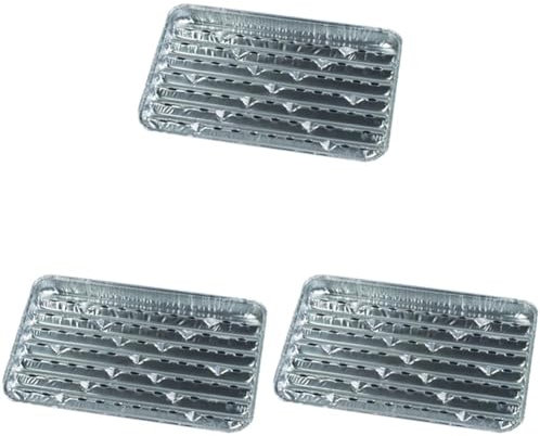 PAPSTAR - Plats à griller - 5 pcs - Aluminium, 34 x23 x 2.5 (Lot de 3)
