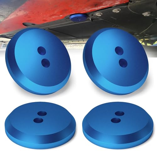 Chelhead - Juego de 4 almohadillas de elevación para Corvette (aluminio anodizado), color azul para Corvette C8/C7/C6/C5, puntos de gato de alta calidad, accesorios de coche