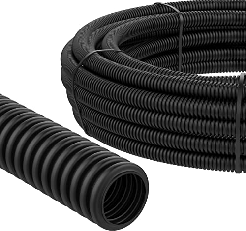 AUPROTEC Wellrohr ungeschlitzt 2 bis 50m / Leerrohr für Erdkabel/Wellrohr UV beständig/Kabelschutzschlauch/Kabelschlauch schwarz - Innendurchmesser 13 mm, Länge 5 m