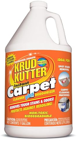Krud Kutter CR012 Instant Carpet Cleaner/Stain Remover Plus Deodorizer, Gallon