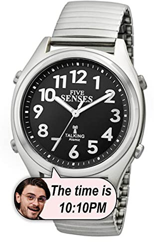 Atomic English Talking Women's / Men Watch with Loud Alarm Clock for Visually impaired, Elderly or Blind by 5 Senses(1100)