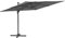 vidaXL LED Ampelschirm Sonnenschirm Kurbelschirm Gartenschirm Marktschirm Strandschirm Balkonschirm UV-Schutz Sonnenschutz Anthrazit 400x300cm