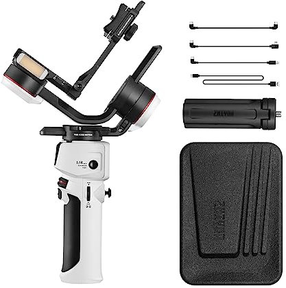 DIERI CRANE-M3S standardkamera handhållen 3-axlad gimbalstabilisator inbyggd LED-fyllning PD snabbladdande batteri mini tr bärväska för DSLR spegelfri kamera