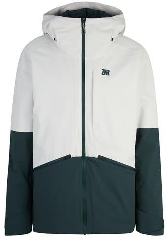 Ziener Herren RIKKARD Ski-Jacke/Freeride | PFC frei, Wolle, wattiert, white fog, L