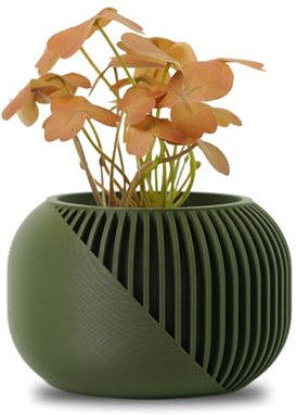 Dualité - Maceta Decorativa de Interior para Plantas Sintéticas, Suculentas y Cactus - Diseño Original de Pequeña Mini Maceta para Casa y Salón