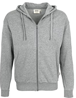 HAKRO Jacke mit Kapuze - 605 - grau meliert - Größe: L
