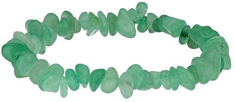 Lebensquelle Plus grüner Aventurin Splitterarmband | Handgefertigtes Elastisches Stretch Splitter Armband | Echter natürlicher Edelstein (Aventurin)