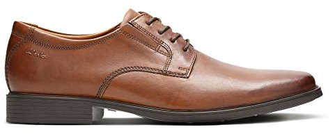 Clarks Tilden Plain Mens Dark Tan Lea, 9.5