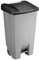 Sunware Basic Poubelle 120 l – 42,5 x 51 x 87,5 cm – Avec roues, pédale et poignée – Gris/noir