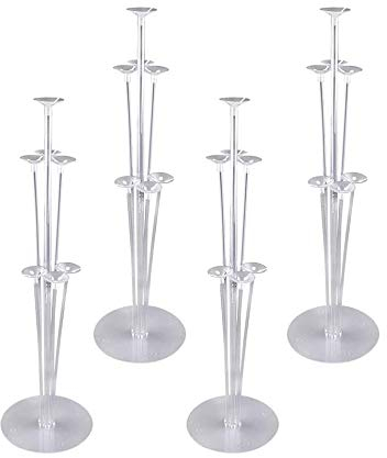 Jiahuade Ballon Stick Halter,8 pcs Ballonständer Tisch,Luftballons Ständer Halter,Luftballons Halter Sticks,Balloon Stand Kit,Ballonzubehör,Ballonständer,Party Dekoration Zubehör (A)