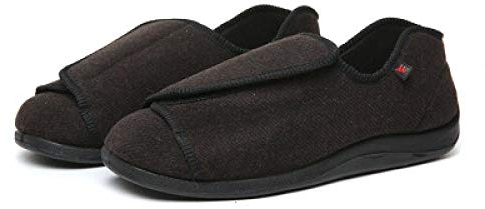 Scarpe comode per Edema da artrite,Vecchio con i Piedi gonfi e Le Scarpe Larghe, Scarpe da Riabilitazione postoperatoria-40_Coffee,Pantofola per diabetici Easy Close