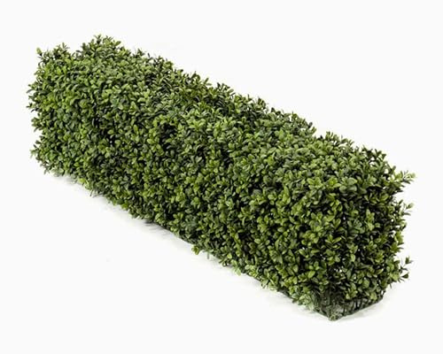 artplants.de Seto Artificial de boj TOM, Marco metálico, Zona de tránsito, 100x20x25cm - Seto Decorativo