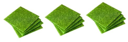 Milisten 12 STK Kunstrasen Zugmodell Gras Innenteppich Outdoor-Teppiche Matte kunstgras kunstgräser Garten Mini Dekoration lebensechtes Gras künstlich Grasgelee schmücken falsches Moos