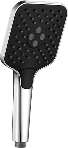 Soffione doccia a risparmio idrico Auralum, nero spruzzo doccia ad alta pressione, soffione doccia grande con 3 modalità