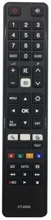 Eladcncmc Práctico y remoto CT8069 - Pieza de repuesto para televisor, accesorio de reparación de electrodomésticos