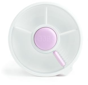 GoBe Kids Snack Spinner – Récipient à goûter réutilisable avec distributeur à 5 compartiments et couvercle, sans BPA et sans PVC, passe au lave-vaisselle, sans déversement, étanche