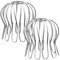 GOMETY 2 grondaie, protezione dalle foglie, 100 mm, protezione per grondaie, canestro zincato, protezione per tubi di tetto, scarichi (argento)