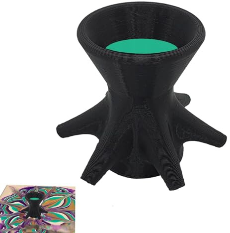 Lot de 7 tasses à peinture - Motif fleurs de pétale - Coupe fendue pour