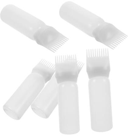 TOYZFRIENDY 6pcs Hair Oil Applicator Bottles with Scalp Comb and Scaled Brush for Even Dye Application Quick and Easy Hair Coloring Tool for Salon