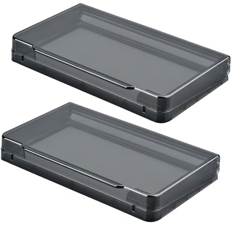 2 Pièces Cache Prise Etanche avec Rabat, Cache Interrupteur pour Prise Double Type 86, Protection Imperméable Adhésive pour Salle de Bain, Cuisine, Extérieur, Camping-Car, Maison, Noir