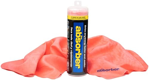 Clean Tools 41149 The Absorber Synthetic Drying Chamois, 27 x 17, Red