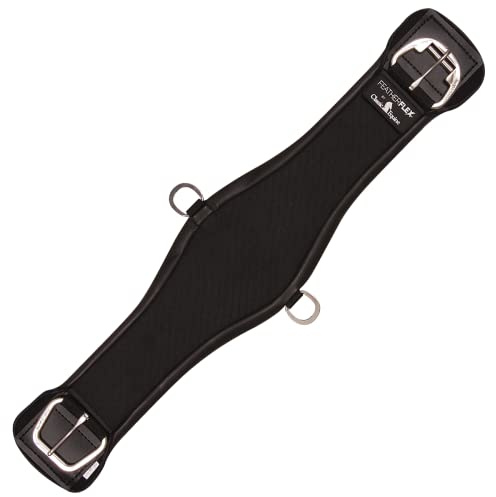 Classic Equine Feather Flex Roper Cinch, Color: Black, Size: 34 (FFRCBK34)