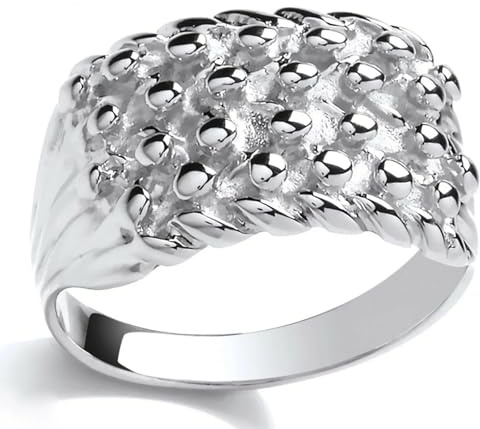 Sterling Silver Keeper Ring - sizes L to Z - 925 SILVER - MEN'S OR LADIES (X)