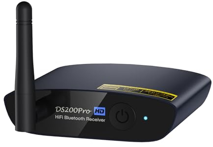 1Mii HiFi Bluetooth 5.3 Musikempfänger für Heimstereoanlage mit LDAC, Bluetooth Audio Adapter mit Audiophile DAC aptX HD, RCA Optischer Ausgang für AV-Empfänger oder Stereo-Verstärker - DS200Pro Blau