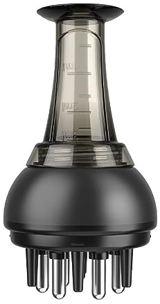 Kopfhaut-Applikator Kamm Massagebürste Haarwurzel Applikator Haarpflege Haar Kopfhaut für Medizin Kopfflüssigkeit Ätherisches Öl Schwarz für Haarbehandlung Medizin Ätherisches Öl Serm