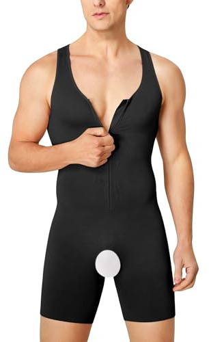 KUMAYES Camiseta Compresión Reductora Hombre Adelgazante Camiseta De Tirantes Abdomen Cintura Body Shaper Fajas De Una Pieza Para Hombre