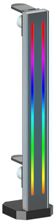 Aluminum Alloy RGB Vertical Graphics Card Stand GPU Holder Built-in ARGB Strip Adjustable Length Height Frame