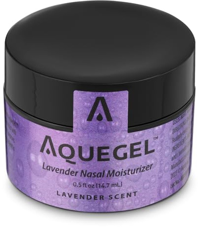 Crema idratante nasale Aquegel+lavanda (Sleep Easy), sollievo dalla secchezza nasale per 12 ore, gel nasale a base d'acqua, idratante nasale con ossigenoterapia, naso secco, secchezza nasale, epistass
