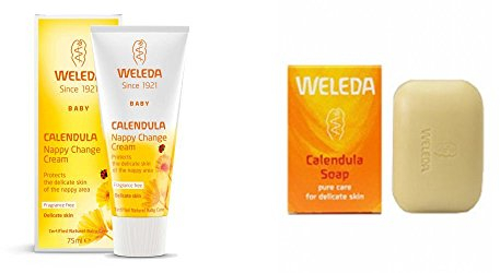 WELEDA Calendula Windel Creme + Weleda Calendula Baby Seife (Super-Sparset)