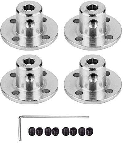 4Pcs Flange Coupling Connector, Rigid Guide Model Coupler Accessory, Shaft Axis Fittings for DIY RC Model Motors (3.17mm)