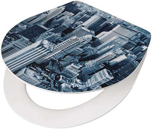 baliv WC-Sitz Kailua | Toilettendeckel - robust und belastbar bis 150 kg, aus Duroplast, mit Absenkautomatik und Quick Release, grau