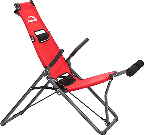 BOTOPRO Banco para Estirar la Espalda Back Lounge. Banco Inclinado para Entrenamiento de Espalda y extensión de la Columna Vertebral. Rodillos de Masaje Integrados y Plegable