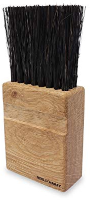WALDKRAFT Cepillo para chimenea Black Forest | Práctico cepillo para chimenea de madera de roble 100% FSC | Cerdas de argena resistentes al calor | Fabricado en Alemania (1, 12,5 x 2 x 6 cm)